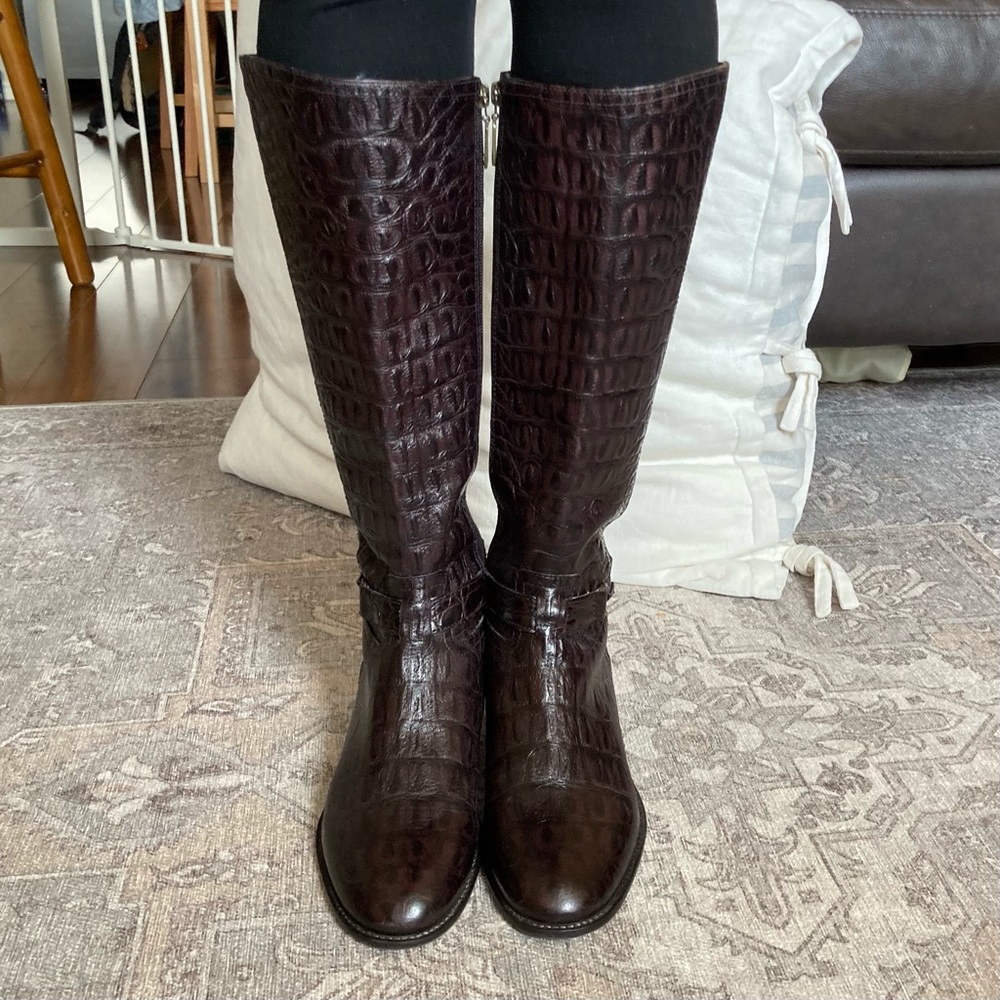 Talbots Tall Boots - Burgundy Genuine Leather